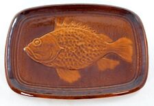 VINTAGE ST CLEMENT POTTERY FRANCE 1304 FISH PLATTER PLATE 29cm c1970