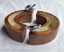 Rare Branksome Pottery  Pair Of Bird Posies - Free Delivery