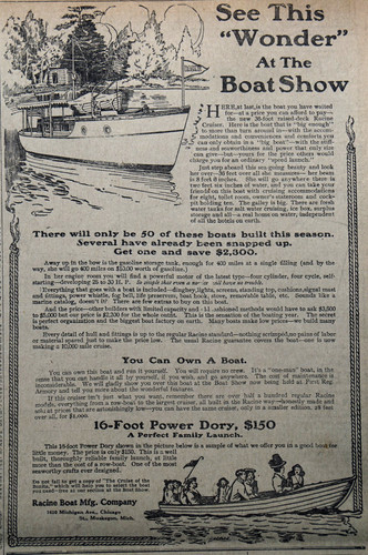 1910 racine boat - 1910,
