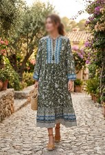 ZARA Green Midi Dress Size L