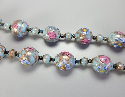 Vintage necklace blue - necklace,
