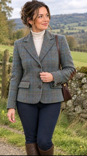 Harris tweed blazer womens - tweed,