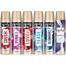 IMPULSE BODY FRAGRANCE 75ML SPRAY DEODORANT Antiperspirant Sprays Pack of 3 or 6