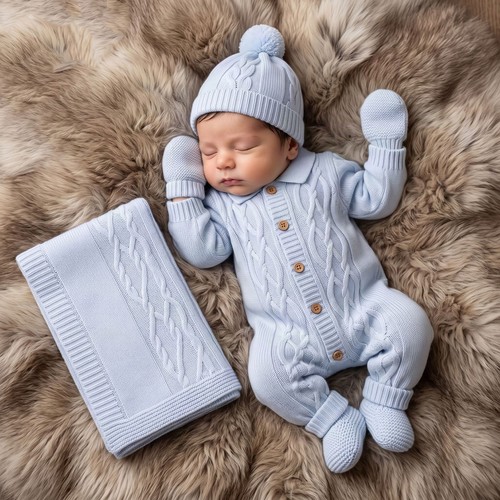 Baby boy knitted piece gift - boy,