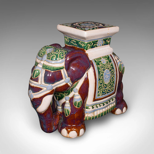 Vintage elephant planter base - elephant,