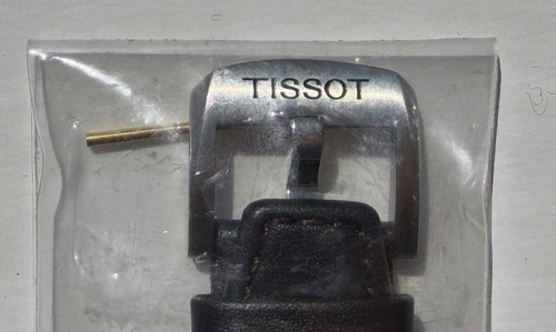 Brown leather tissot strap - brown,