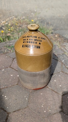 Antique stoneware flagon - antique,