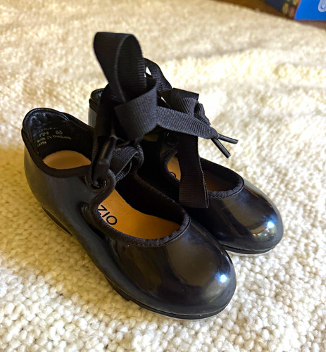 Capezio black lace tap - lace-up,