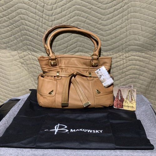 Makowsky leather handbag - handbag, tan