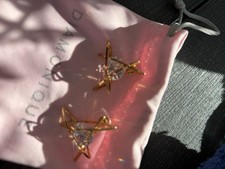 Diamonique Gold Tone Earrings