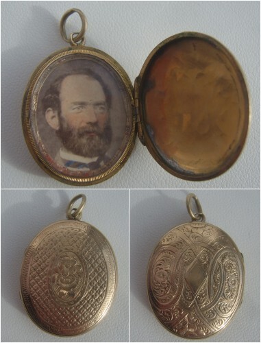 Victorian antique locket gilt - antique,