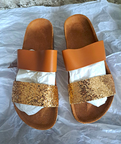 New look women tan gold - new, women’s