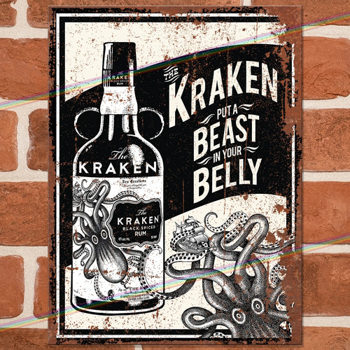 Kraken rum metal sign vintage - sign,