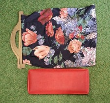 Vintage Knitting Bag And Needle  Set With Case