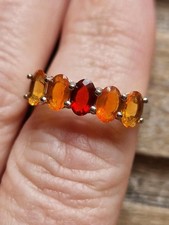 Sterling Silver fire opal ring