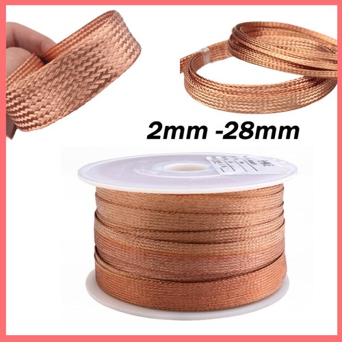 Flat pure copper braid - pure,