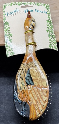 Exotic hair brush - wooden, duck