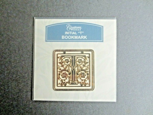 New bookmark letter gold - t,