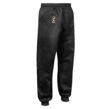 Playwell Kung Fu Cotton Trousers Black Cuffed Bottoms Martial Arts Adults Pants