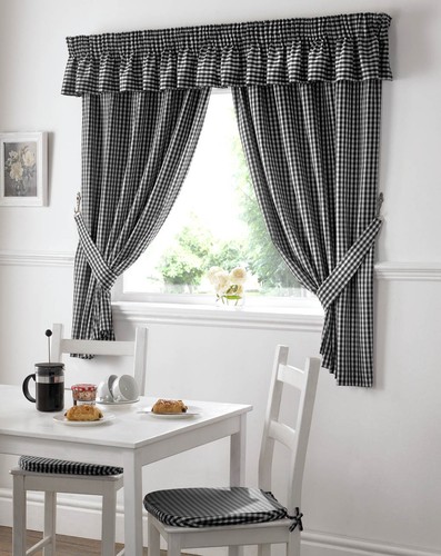 Gingham check kitchen - check, curtain