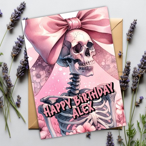 Personalised gothic birthday - personalised,