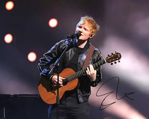Sheeran signed x 6 - ed, 8"