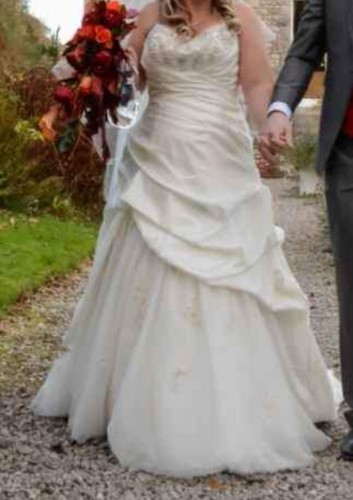 Ivory wedding dress - size, 12-14