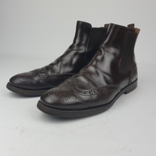 Womens Church's Brown Leather Brogue Boots Size Uk 5 