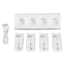 TechKen Charging Docking Station for Wii Controller with 4 Rechargeable Batterie