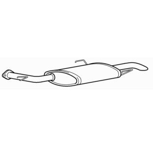 Quality rear exhaust silencer - rear,