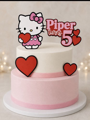 Hello kitty personalised cake - kitty,