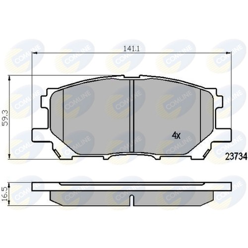 Brake pads set for - set, rx