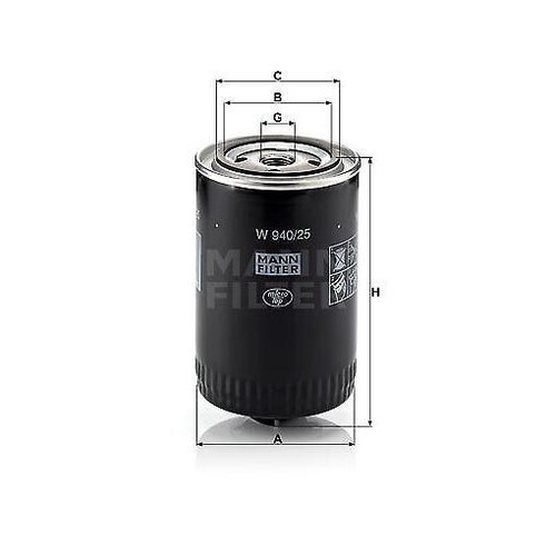 Mann filter 940 oil - w,