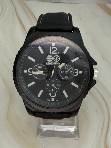 Crosshatch gents black watch - black, |