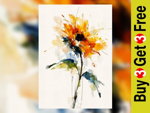 Sunflower bloom print - bloom, on
