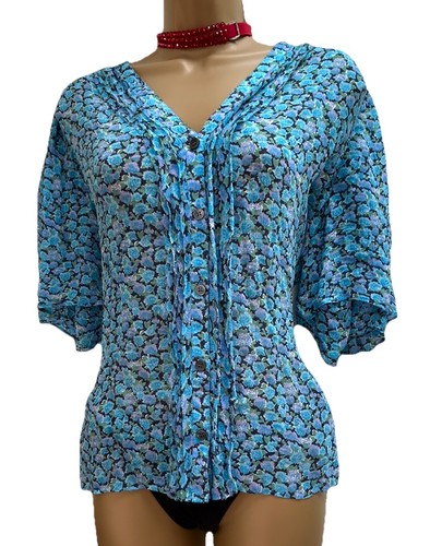 Jigsaw blouse 12 blue - uk,