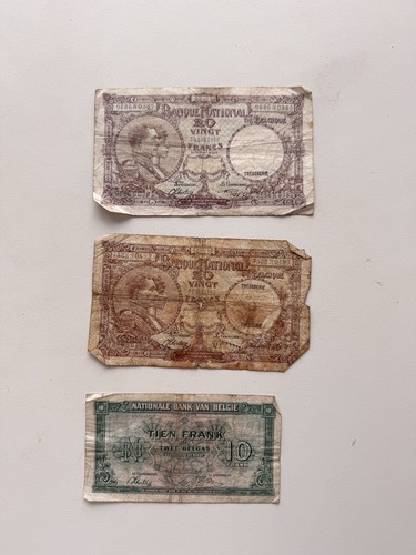 Three old vintage belgian - old,