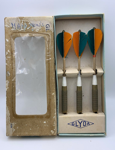 Vintage glyda brass darts set - brass,