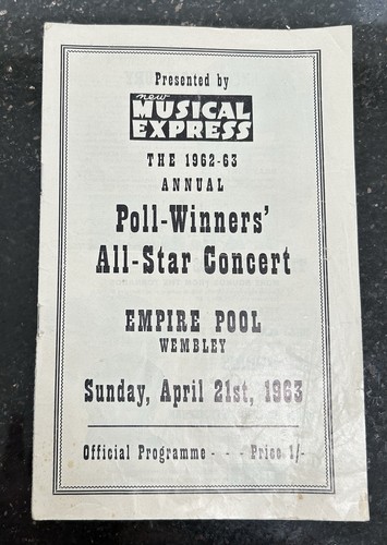 Original 1963 nme - 1963, winners