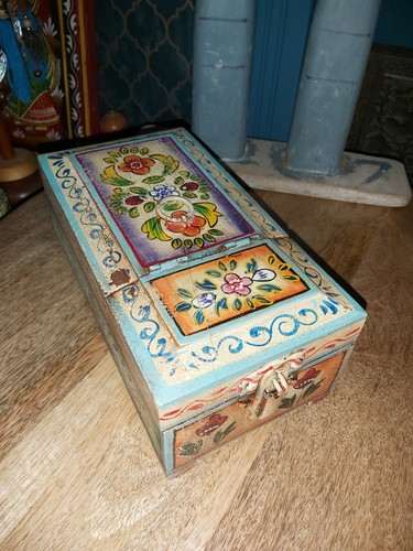 Vintage wooden hand - hand, painted