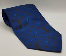 Silk Hand Painted Tie Blue &