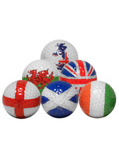 National Flag Golf Balls ENGLAND, SCOTLAND, IRELAND, WALES, BRITAIN novelty gift