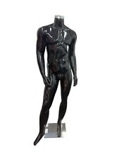 Mens headless fiberglass mannequin with metal base, Black and white colour stock