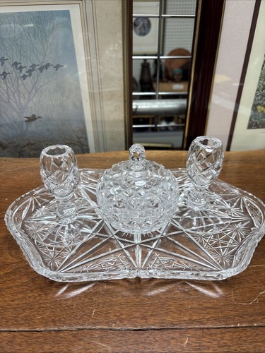 Vintage cut glass dressing - cut,
