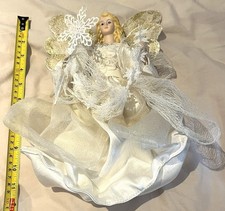 Vintage Christmas Tree Topper Fairy Angel, 11 Inches 