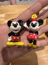Disney Figure Lot Mickey & Minnie Mouse Miniature PVC Collectible Vintage Toys