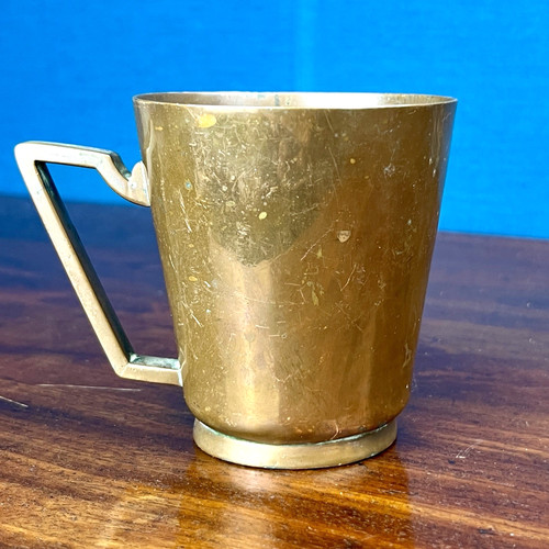 Vintage solid brass tankard - vintage,
