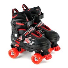 Kids Adjustable 4 Wheel Red Quad Roller Skates For Girls & Boys Adjustable Sizes