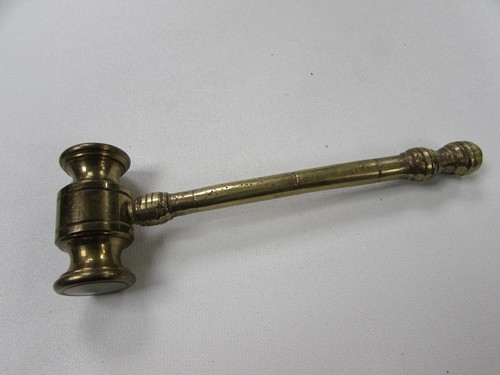 Vintage brass gavel - (ref288ah),