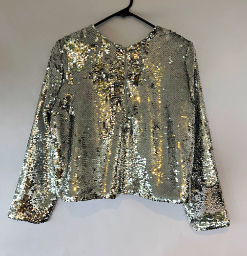 Ganni silver sequin - ganni,